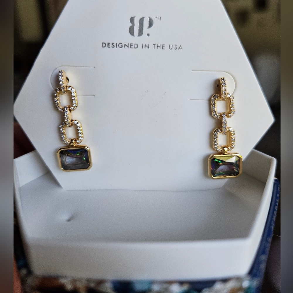 Elegant Gold and Silver Chain Link Earrings